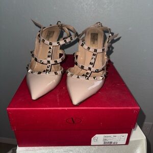 Valentino Women's Beige Studded Heels